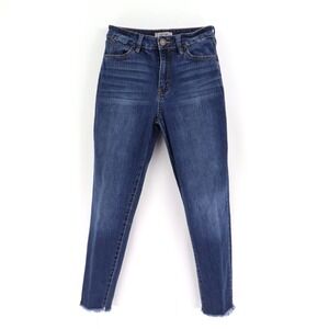 Refuge Skinny Jeans Mid Rise Womens Size 4 Blue‎ Faded Stretch Cotton Denim